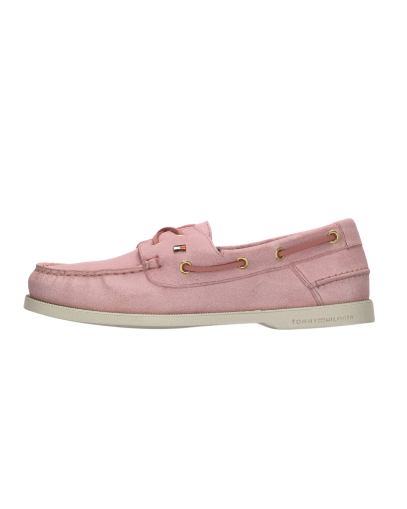Rosa Damen Bootsschuh aus Leder im sommerlichen Stil