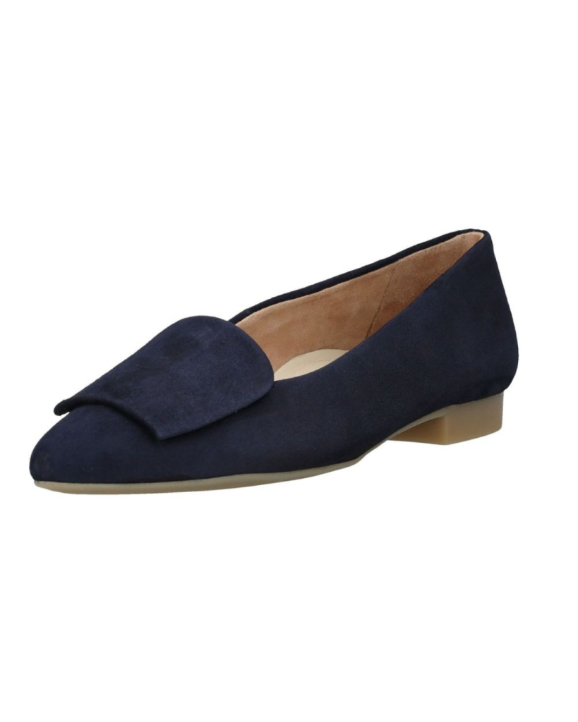 Dunkelblauer Damen Loafer elegant und minimalistisch feminin